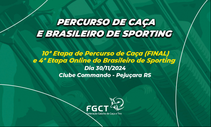 [PROVA REALIZADA] - 10ª Etapa e Percurso e 4ª Online do Brasileiro de Sporting - 30/11