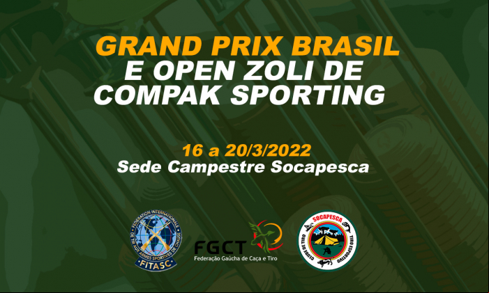 [PROVA REALIZADA] - Grand Prix Brasil e Open Zoli de Compak Sporting - 16 a 20/03/2022